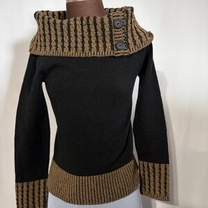 Masaccio Stylish Black and Brown Women's Sweater